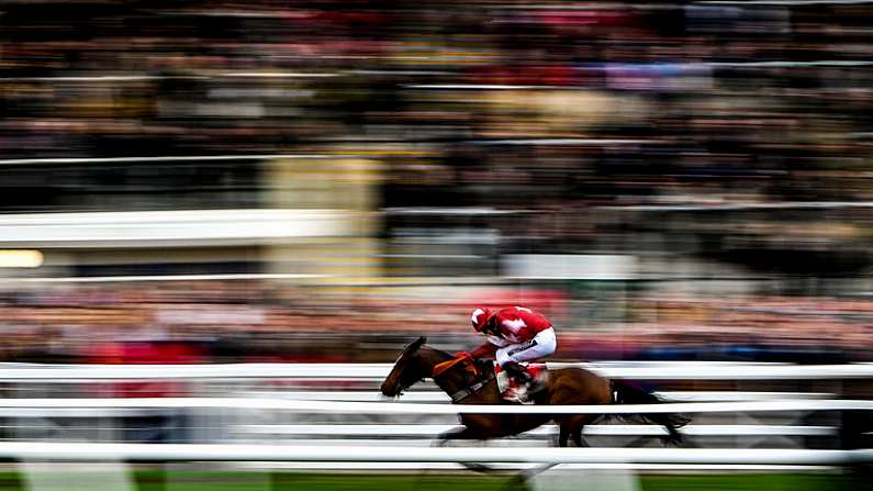 14 March 2018; Tiger Roll, with Keith Donoghue up, on their way to winning The Glenfarclas Steeple Chase on Day Two of the Cheltenham Racing Festival at Prestbury Park in Cheltenham, England. Photo by Ramsey Cardy/Sportsfile