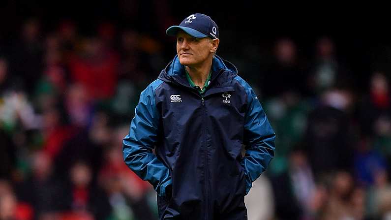 16 March 2019; Ireland head coach Joe Schmidt prior to the Guinness Six Nations Rugby Championship match between Wales and Ireland at the Principality Stadium in Cardiff, Wales. Photo by Brendan Moran/Sportsfile