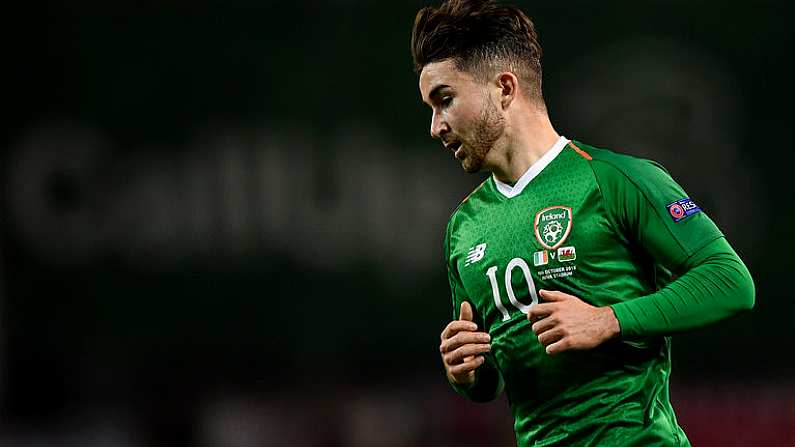 16 October 2018; Sean Maguire of Republic of Ireland during the UEFA Nations League B group four match between Republic of Ireland and Wales at the Aviva Stadium in Dublin. Photo by Seb Daly/Sportsfile