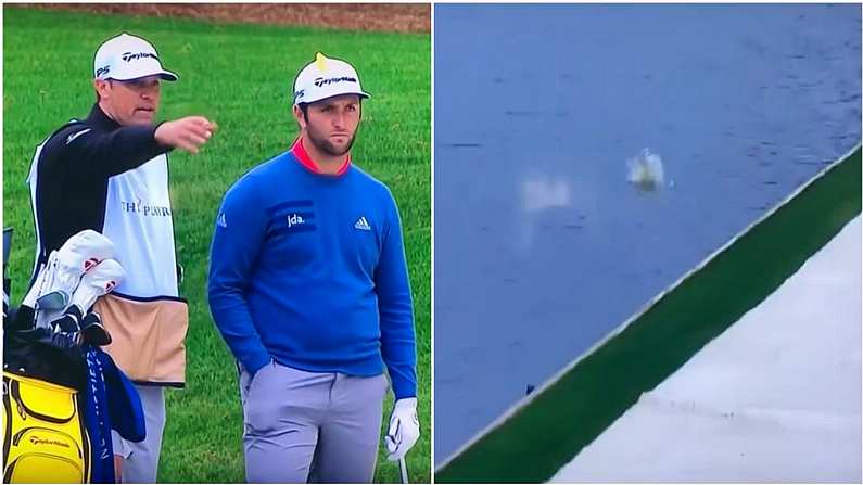 Watch: Jon Rahm Ignores Caddy Then Plops Ball Straight In The Drink