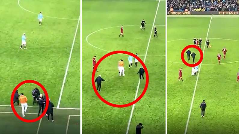 Benjamin Mendy Hilariously Mistaken For Pitch Invader During Liverpool Match