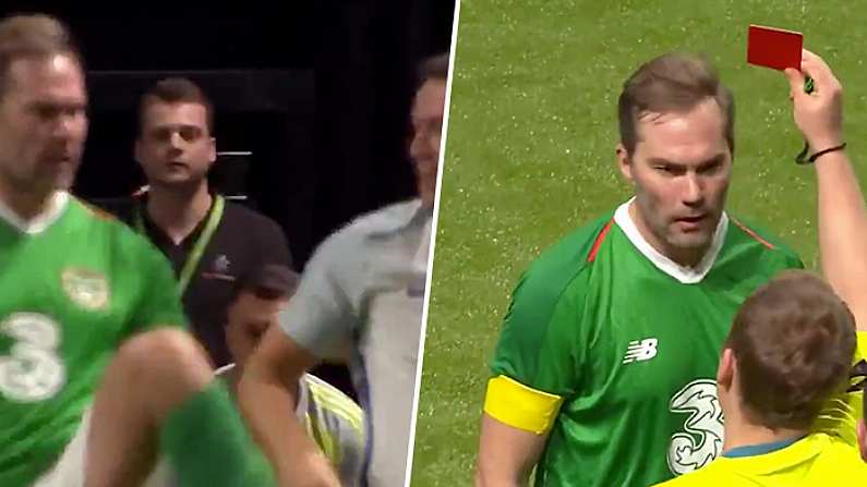 Jason McAteer Rages After Being Sent Off For Kicking Michael Owen Up The Arse