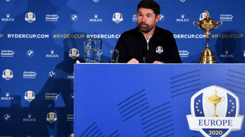 Padraig Harrington 'Thrilled' To Be Team Europe Captain For 2020 Ryder Cup