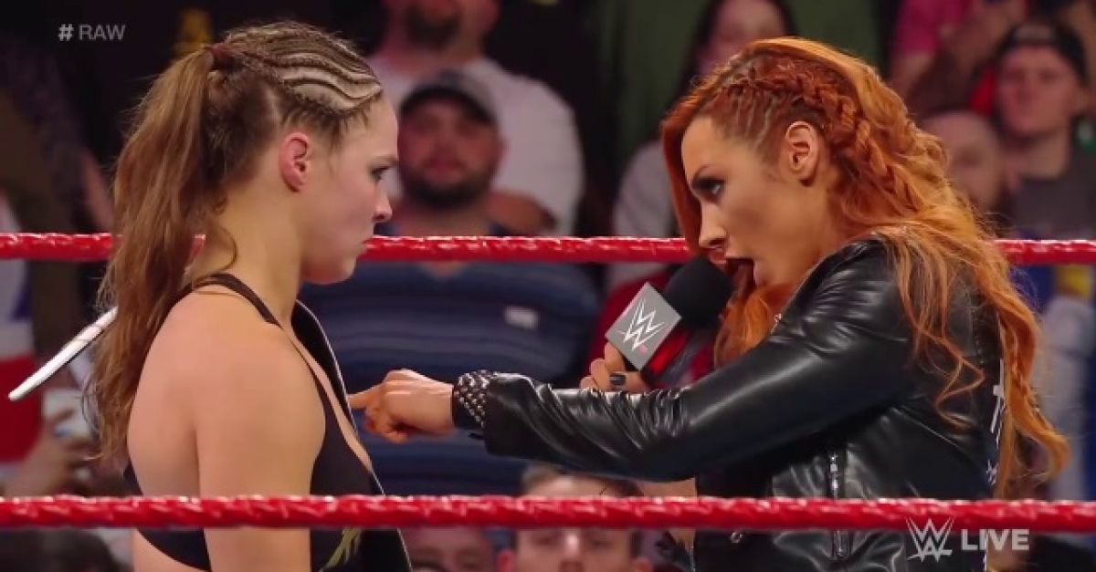 Look: WWE's Becky Lynch, Ronda Rousey trade personal insults on