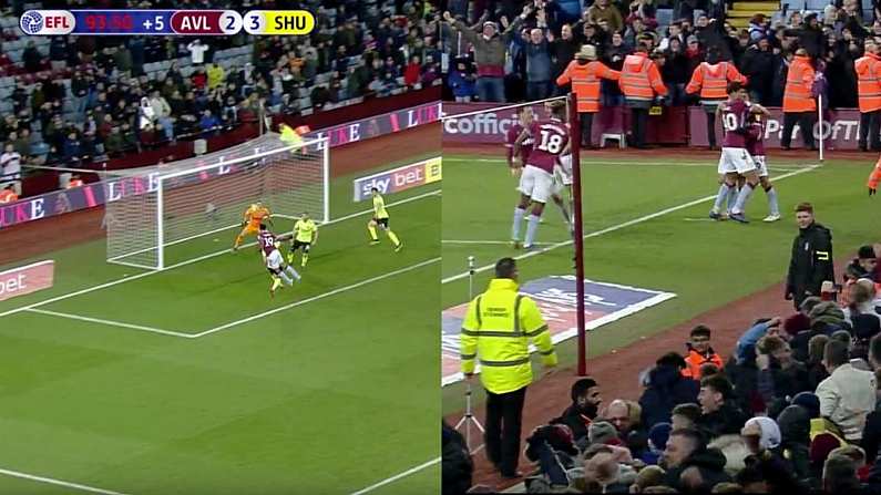 Watch: Crazy Scenes As Aston Villa Score Three In Final 10 Minutes To Rescue Draw