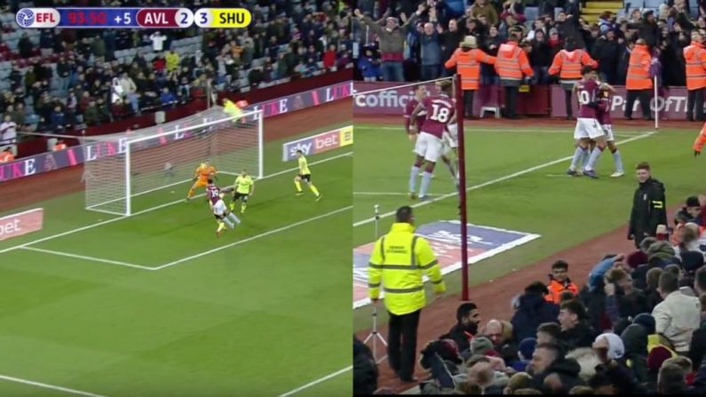 Watch: Crazy Scenes As Aston Villa Score Three In Final 10 Minutes To Rescue Draw