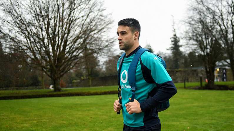 5 February 2019; Conor Murray arrives for Ireland Rugby squad training at Carton House in Maynooth, Co. Kildare. Photo by Ramsey Cardy/Sportsfile