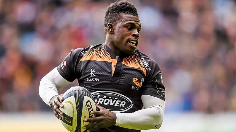 24 January 2015; Christian Wade, Wasps. European Rugby Champions Cup 2014/15, Pool 2, Round 6, Wasps v Leinster. Ricoh Arena, Coventry, England. Picture credit: Stephen McCarthy / SPORTSFILE