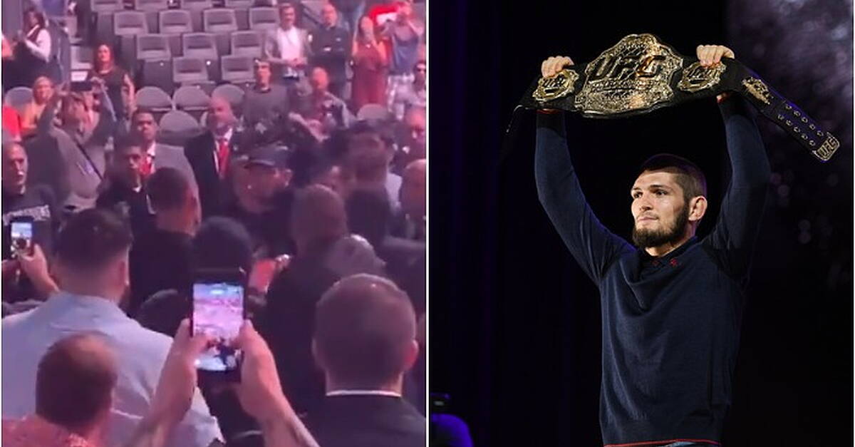 Khabib And Nate Diaz Pulled Apart In The Crowd During UFC 239 | Balls.ie