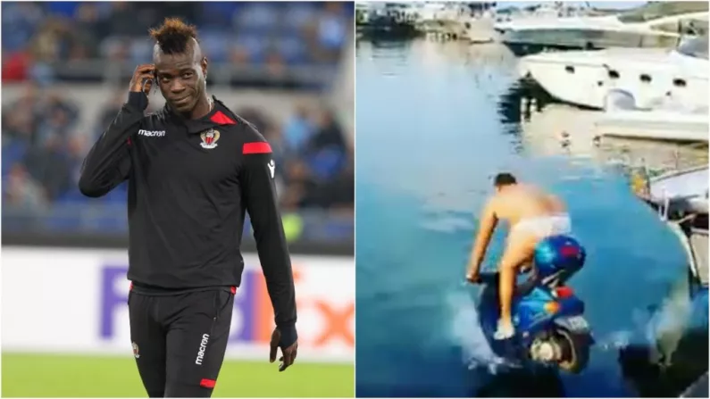 Watch: Mario Balotelli Pays Man €2,000 To Drive His Moped Into The Sea