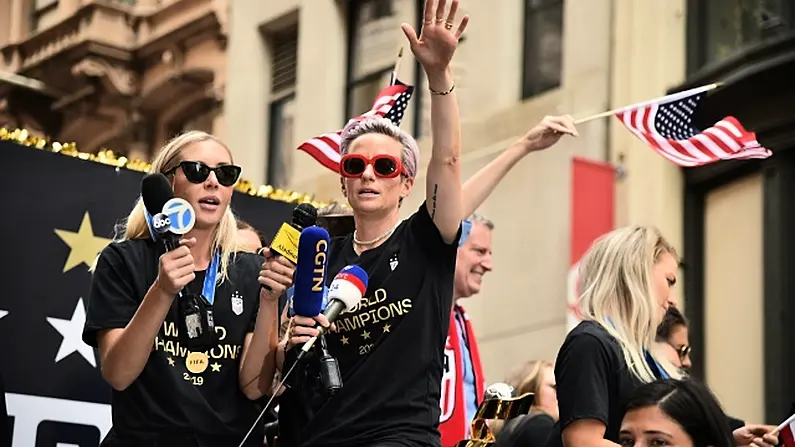 'Equal Pay' Chants Meet World Cup Winners USA In New York
