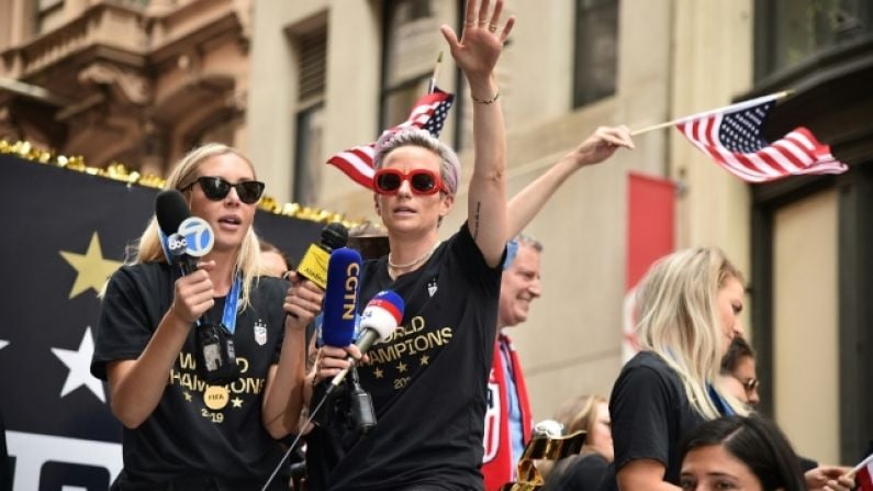 'Equal Pay' Chants Meet World Cup Winners USA In New York