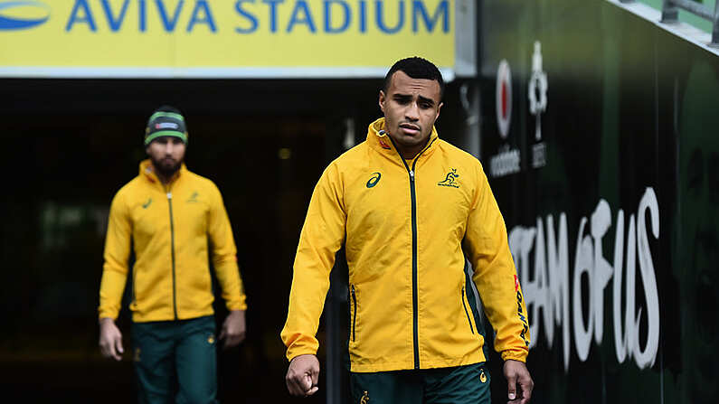 25 November 2016; Will Genia of Australia ahead of the captain's run at the Aviva Stadium in Dublin. Photo by Ramsey Cardy/Sportsfile