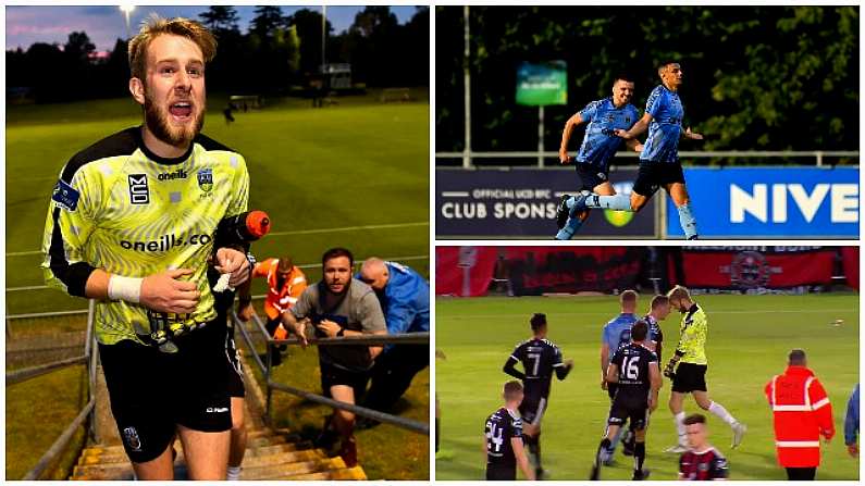 It All Kicked Off Following The Final Whistle Of UCD Vs Bohs