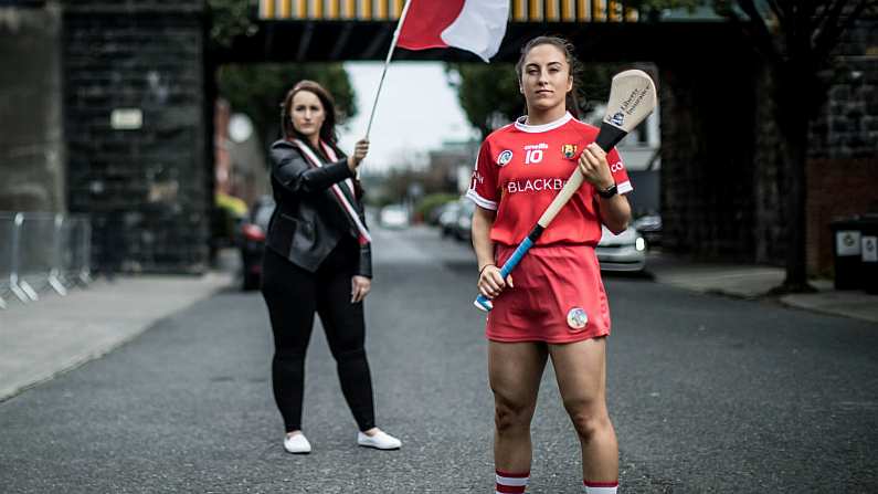 REPRO FREE***PRESS RELEASE NO REPRODUCTION FEE*** EDITORIAL USE ONLY Camogie Association Calls On Supporters To 'Go Together' As They Aim To Break 25,000 All-Ireland Finals Attendance, Croke Park, Dublin 25/7/2019 The Camogie Association is calling on supporters to 'Go Together' as they aim to break 25,000 Liberty Insurance All-Ireland Camogie Championships Finals attendance. Early bird tickets are available until Sunday July 28th at www.tickets.ie and in all participating SuperValu and Centra stores nationwide. Pictured is Cork's Amy O'Connor with her cousin Kerrie Horgan  Mandatory Credit INPHO/Dan Sheridan