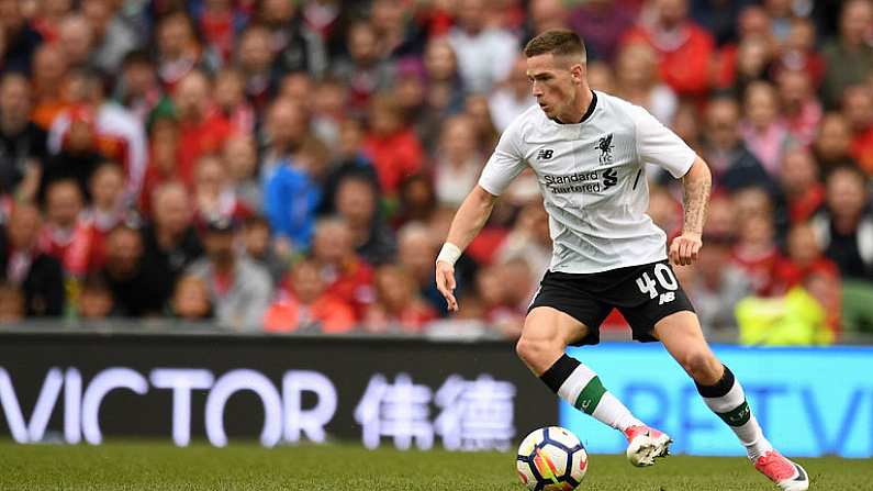 5 August 2017; Ryan Kent of Liverpool during the International Club soccer match between Liverpool and Athletic Bilbao at the Aviva Stadium in Dublin. Photo by Eoin Noonan/Sportsfile