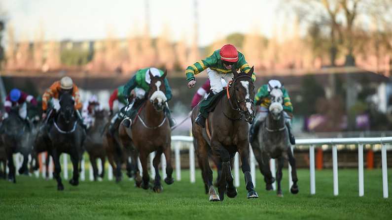 27 December 2017; Anibale Fly, with Donagh Meyler up, on their way to winning the Paddy Power Steeplechase (Grade B) on day 2 of the Leopardstown Christmas Festival at Leopardstown in Dublin. Photo by Barry Cregg/Sportsfile