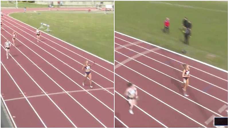 Watch: NUIG Almost Win 4 X 100M Relay Despite Pulled Hamstring