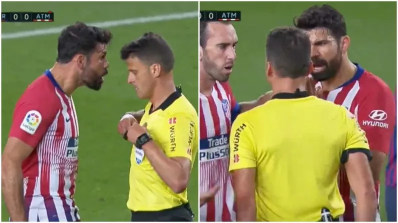 Watch: Diego Costa Sent Off Against Barcelona After Losing The Plot With Referee