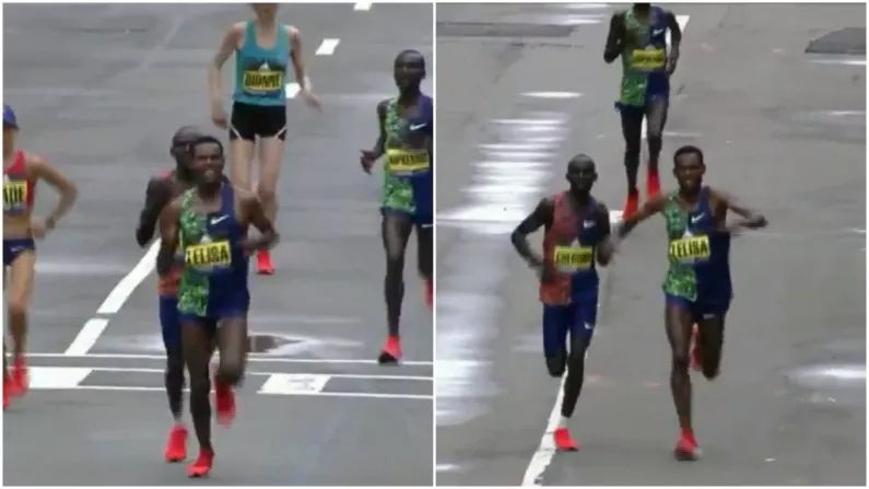 Watch: Pulsating Throw Down As Boston Marathon Victory Is Taken On The Line