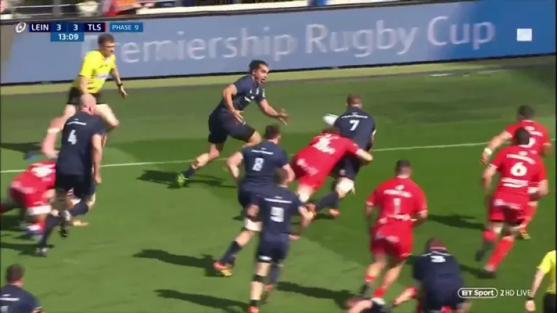 Watch: James Lowe Powers Over Toulouse Line For Leinster Try
