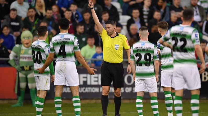 Shamrock Rovers Reduced To Nine Men After Two Red Cards In The First Half