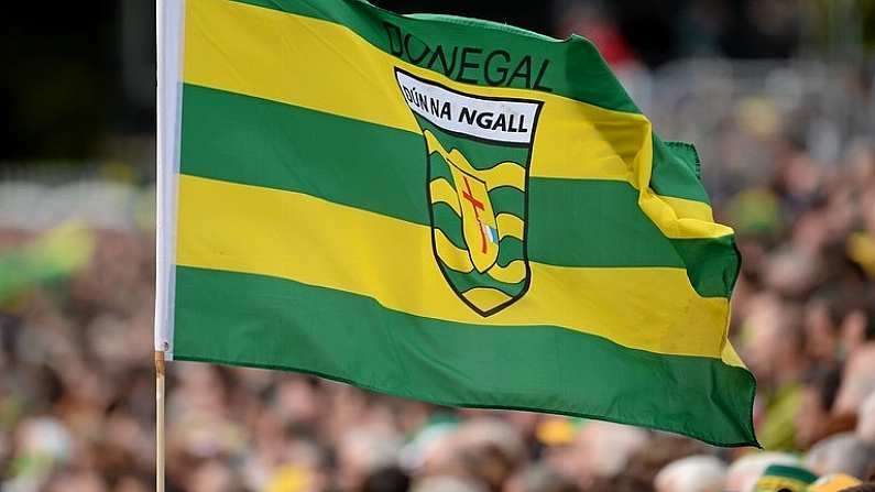 26 May 2013; A general view of a Donegal flag. Ulster GAA Football Senior Championship, Quarter-Final, Donegal v Tyrone, MacCumhaill Park, Ballybofey, Co. Donegal. Picture credit: Oliver McVeigh / SPORTSFILE