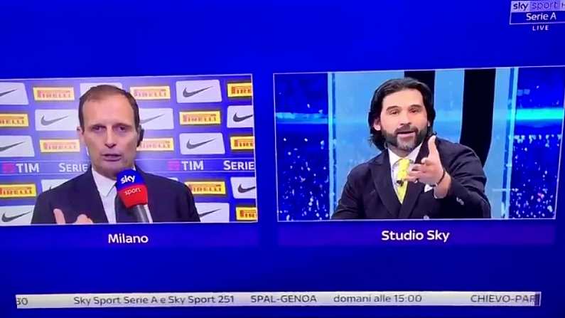 Juventus Manager Walks Out Of Sky Sport Italia Interview After Furious Row