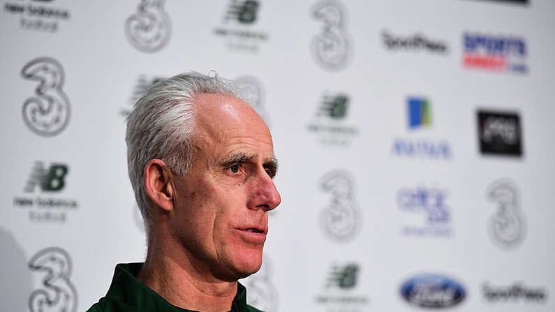 18 March 2019; Republic of Ireland manager Mick McCarthy speaking during a press conference at the FAI National Training Centre in Abbotstown, Dublin. Photo by Seb Daly/Sportsfile