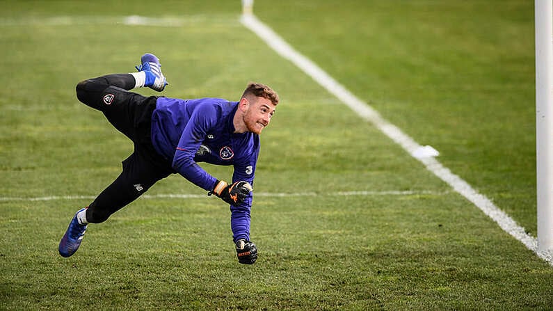 19 March 2019; Mark Travers during a Republic of Ireland training session at the FAI National Training Centre in Abbotstown, Dublin. Photo by Stephen McCarthy/Sportsfile