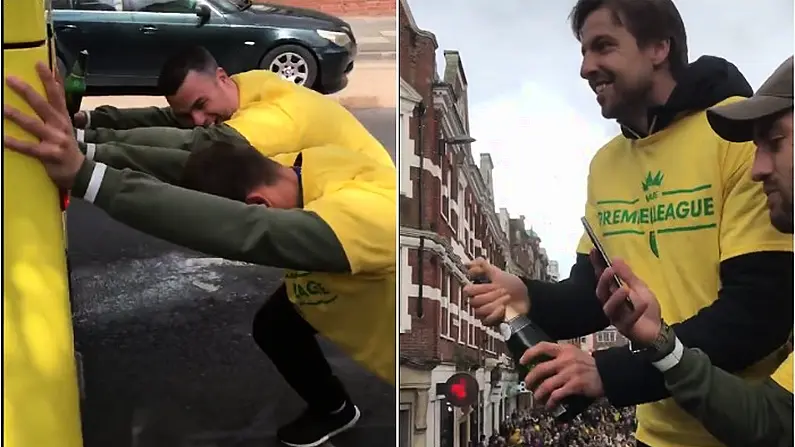 Norwich Bus Breaks Down During Promotion Parade But Party Carries On