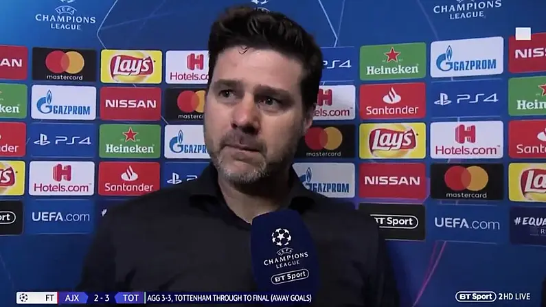 Watch: Tearful Pochettino Thanks His Players For Making All Of This Possible