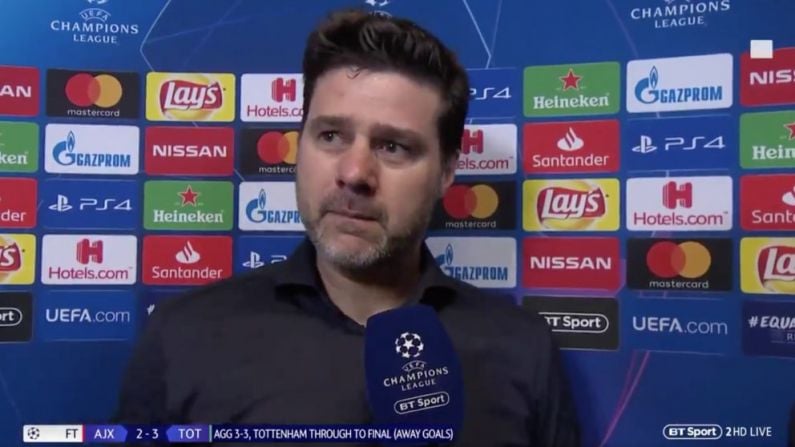 Watch: Tearful Pochettino Thanks His Players For Making All Of This Possible