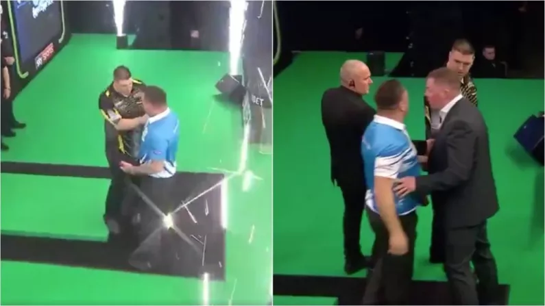 Watch: Daryl Gurney And Gerwyn Price Have To Be Separated After Row On Stage