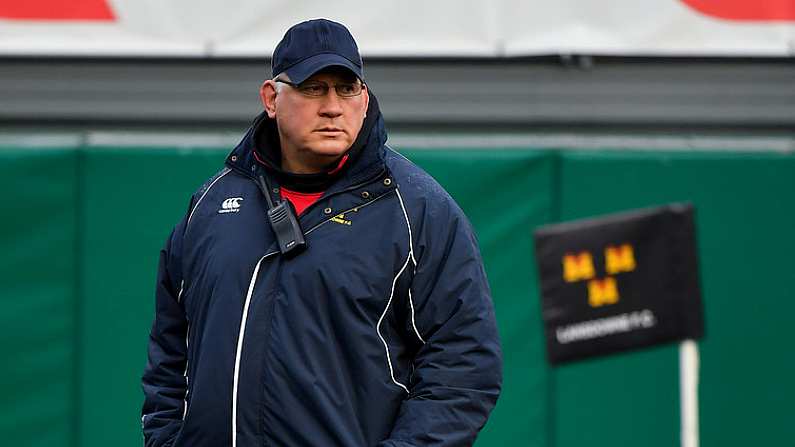 3 December 2016; Lansdowne coach Mike Ruddock during the Ulster Bank League Division 1A match between Lansdowne and Young Munster at Lansdowne Road in Dublin. Photo by Brendan Moran/Sportsfile