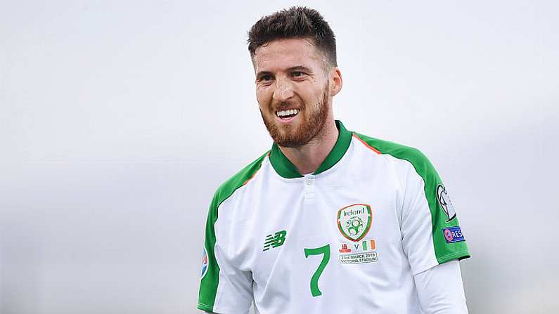 23 March 2019; Matt Doherty of Republic of Ireland during the UEFA EURO2020 Qualifier Group D match between Gibraltar and Republic of Ireland at Victoria Stadium in Gibraltar. Photo by Seb Daly/Sportsfile