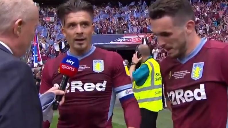 Jack Grealish Forced To Wave To Prince William During Bizarre Post Match Interview