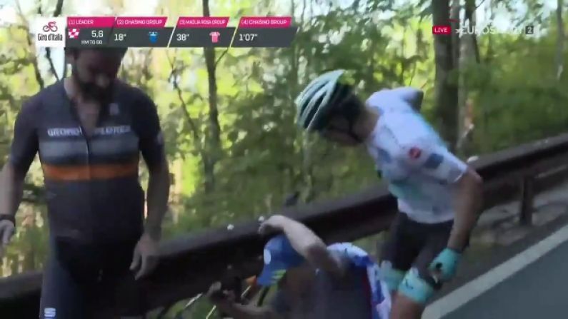 Watch: Cyclist Lashes Out At Spectator During Giro d'Italia