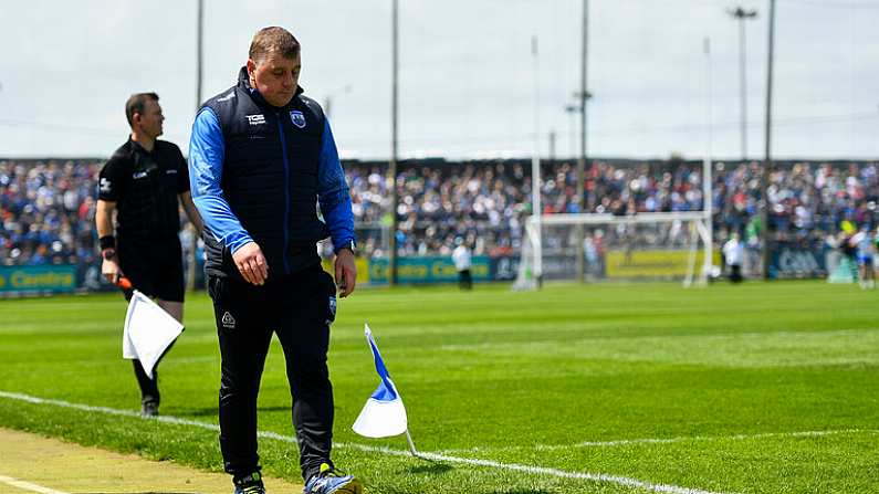 2 June 2019; Waterford manager Paraic Fanning during the Munster GAA Hurling Senior Championship Round 3 match between Waterford and Limerick at Walsh Park in Waterford. Photo by Ramsey Cardy/Sportsfile