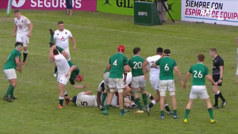 England U20s Hooker Sent Off For Disgraceful Off The Ball Tackle