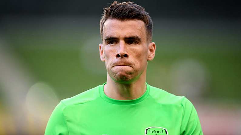 2 June 2018; Republic of Ireland captain Seamus Coleman warms up prior to the International Friendly match between Republic of Ireland and the United States at the Aviva Stadium in Dublin. Photo by Stephen McCarthy/Sportsfile