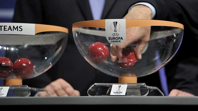 22 June 2015; A view of the UEFA 2015/16 Europa League First Qualifying Round Draw, where Shamrock Rovers were drawn against Progres Niederkorn, Cork City were drawn against KR Reykjavik and UCD were drawn against F91 Dudelange. Picture credit: SPORTSFILE