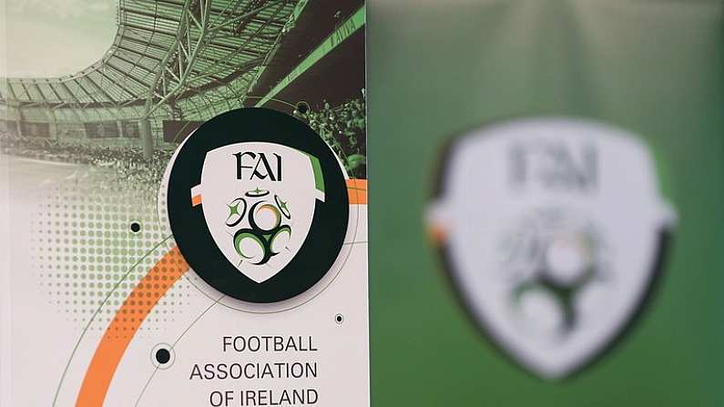 18 August 2018; A copy of the FAI Annual Report is seen prior to the Football Association of Ireland Annual General Meeting at the Rochestown Park Hotel in Cork. Photo by Stephen McCarthy/Sportsfile