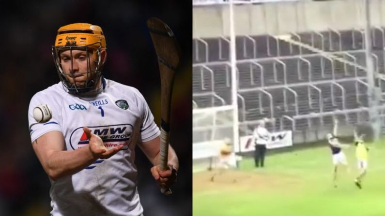 Watch: Laois Goalkeeper Enda Rowland Scores Point From Puck Out