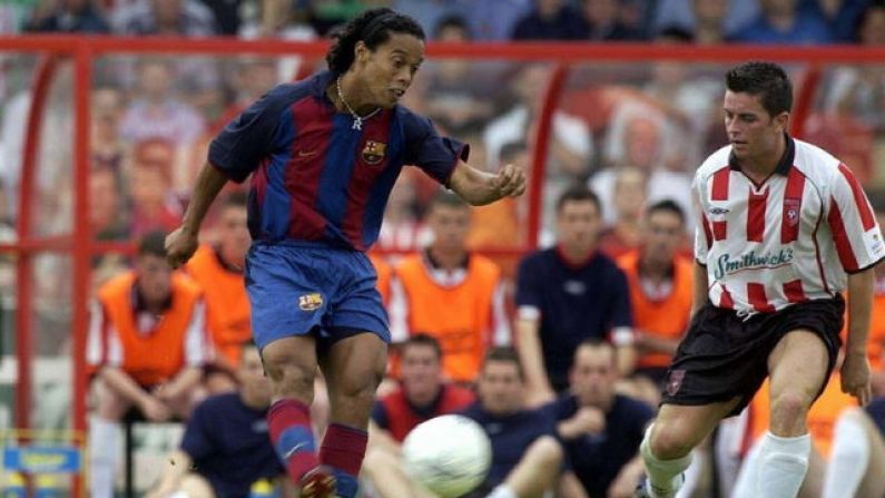 In Pictures: The Time Ronaldinho And Barca Graced The Brandywell
