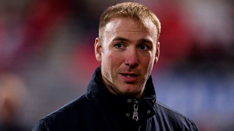 28 October 2017; Former Ulster and Ireland flanker Stephen Ferris ahead of the Guinness PRO14 Round 7 match between Ulster and Leinster at Kingspan Stadium in Belfast. Photo by Ramsey Cardy/Sportsfile