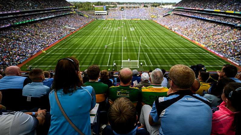 1 September 2019; A general view of the fans during the GAA Football All-Ireland Senior Championship Final match between Dublin and Kerry at Croke Park in Dublin. Photo by Harry Murphy/Sportsfile