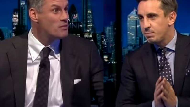 Gary Neville And Jamie Carragher Analyse Their Own Dreadful Testimonial Defending