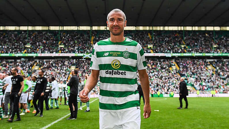 20 May 2018; Henrik Larsson of Celtic following the Scott Brown's testimonial match between Celtic and Republic of Ireland XI at Celtic Park in Glasgow, Scotland. Photo by Stephen McCarthy/Sportsfile