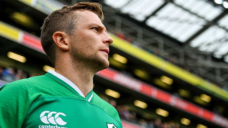 7 September 2019; Jack Carty of Ireland walks out prior to during the Guinness Summer Series match between Ireland and Wales at Aviva Stadium in Dublin. Photo by Brendan Moran/Sportsfile